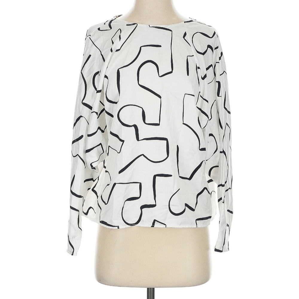 Asos Black and White Open Back Top,  Ladies Size 0